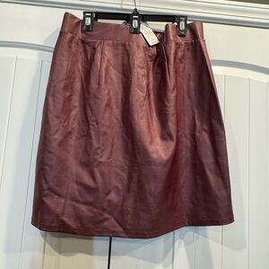 Elegant Burgundy A-Line Skirt